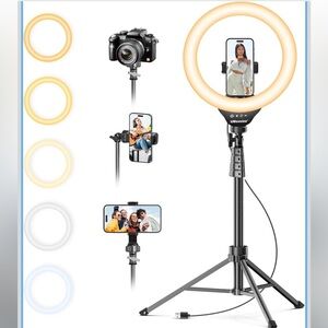 UBeesize 12” LED Ring Light with 62” Tripod Stand